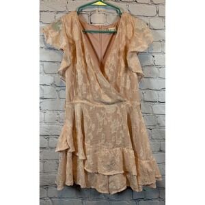 Altar'd State Large Floral Ruffle Romper Sleeveless Party Cocktail‎ Romper